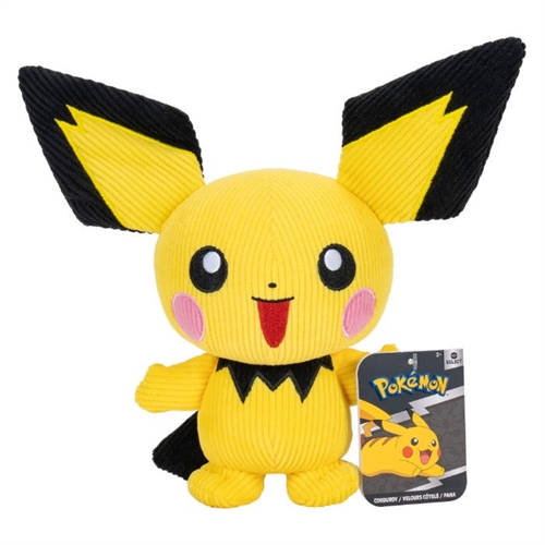 Pokémon Plushie - Pichu 20 cm - Select Corduroy - Pokemon Legetøj
